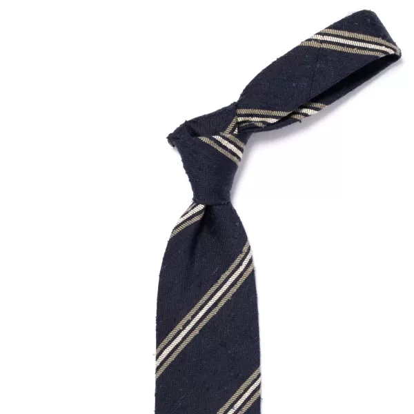 Cesare Attolini Archivio Storico: Tie "Striscia Di Shantung" In Pure Silk - Handrolled