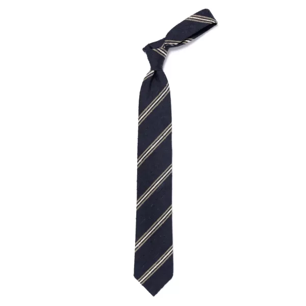Cesare Attolini Archivio Storico: Tie "Striscia Di Shantung" In Pure Silk - Handrolled