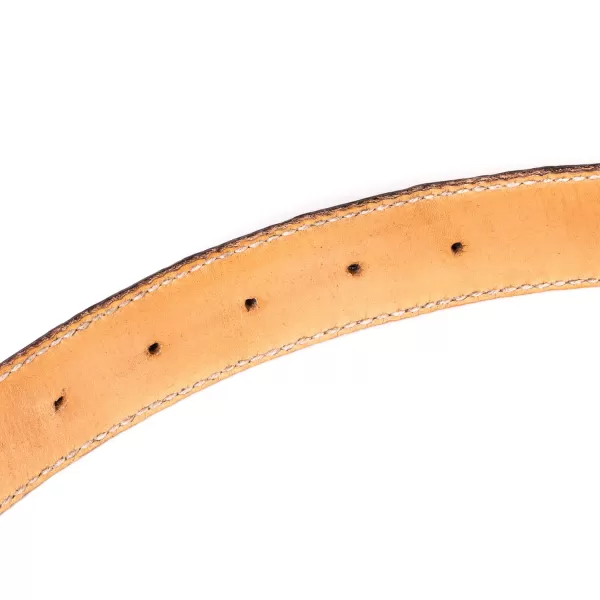 Saint Crispin's Belt Made Of Dark Brown "Belly" Crocodile Leather - Purely Handcrafted