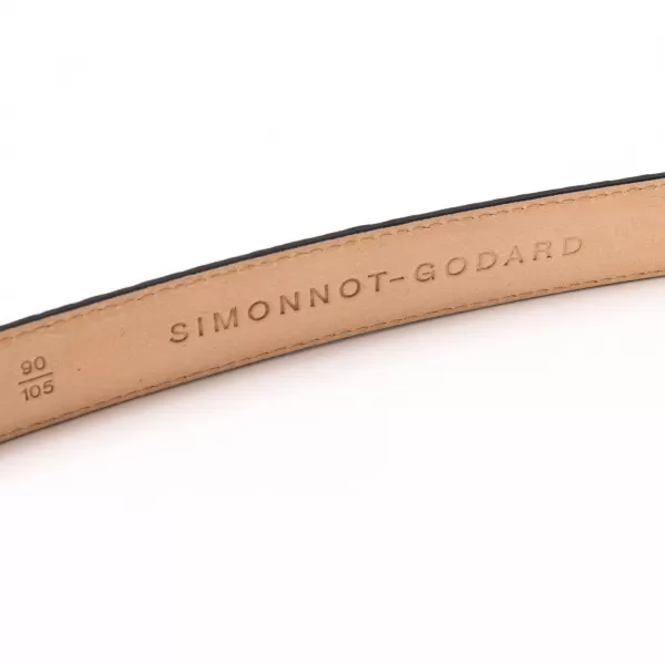 Simonnot-Godard Belt Made Of Original "Taurillons" Made Of Cub Leather - Handcrafted