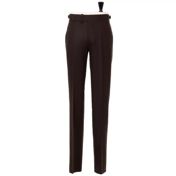 Cesare Attolini Brown Pants "Limited Fox Flannel" Made Of English Wool - Purely Handcr