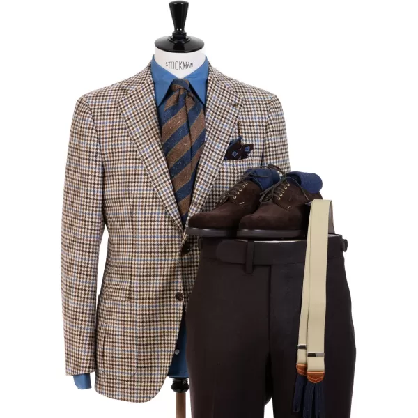 Cesare Attolini Brown Pants "Limited Fox Flannel" Made Of English Wool - Purely Handcr