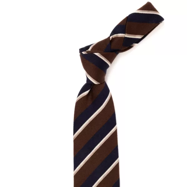 Cesare Attolini Ca Archivio Storico: Silk Mix Tie "Striscia Da Mogador" - Hand Rolled