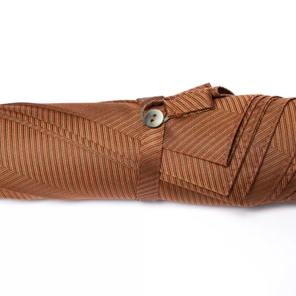 Maglia Copper Brown Umbrella "Traveller" With Handle Made Of Bamboo Wood