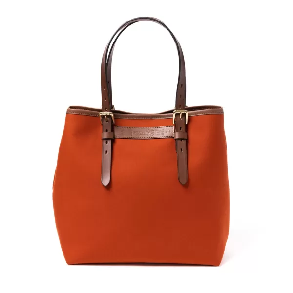 Felisi Cotton Canvas And Saddle Leather Bag "New Office Tote" - Handmade