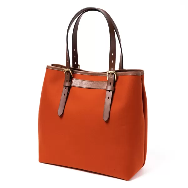 Felisi Cotton Canvas And Saddle Leather Bag "New Office Tote" - Handmade