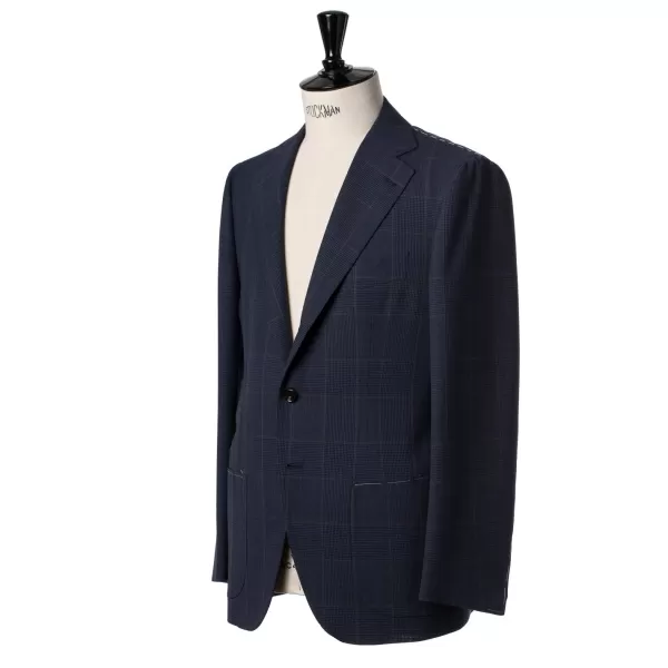 Cesare Attolini Dark Blue Suit "Magistrale" Made Of English High Twist Wool - Purely H