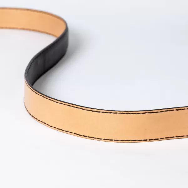 Saint Crispin's Dark Brown Calfskin Belt - Hand-Colored