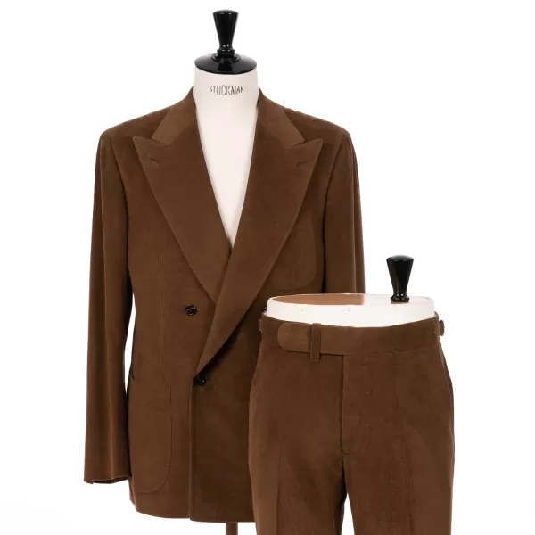 Cesare Attolini Double-Breasted Fine Corduroy Suit "Lusso Nel Paese" Made Of Original