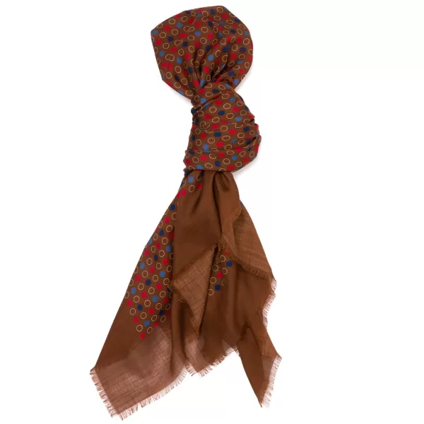 Petronius Exclusive For Michael Jondral: Carree Scarf "Palline E Cerchi" In Wool