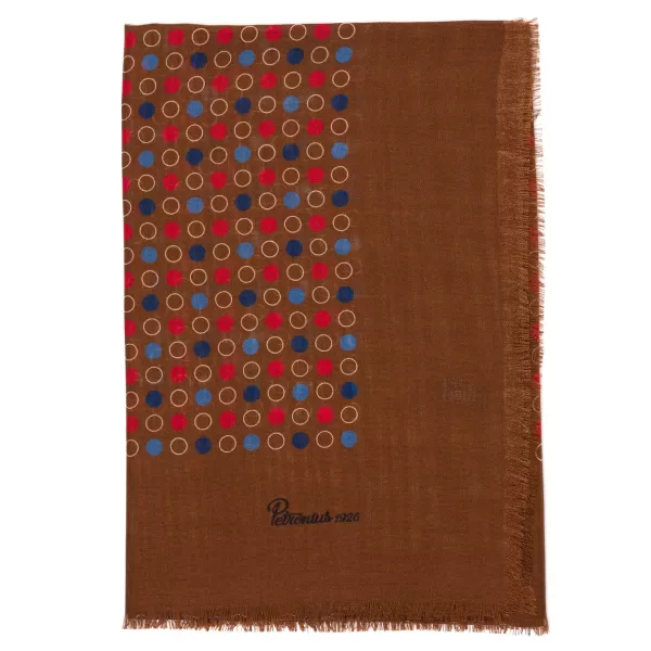 Petronius Exclusive For Michael Jondral: Carree Scarf "Palline E Cerchi" In Wool