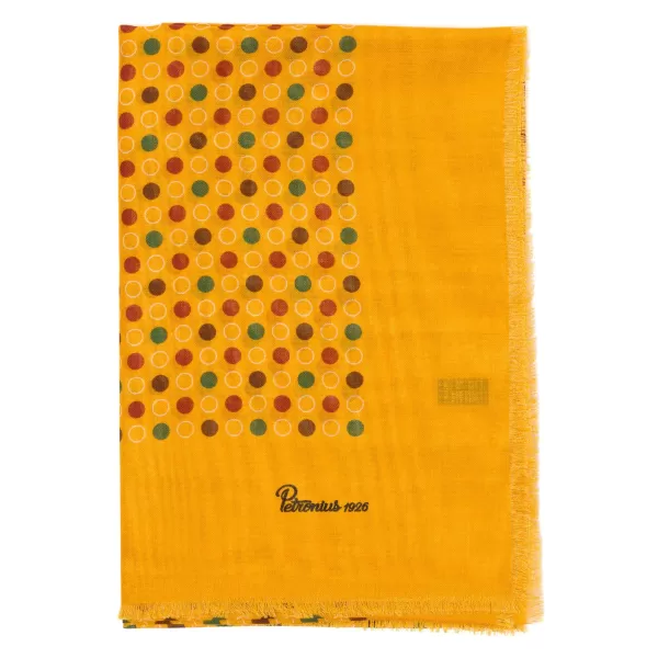 Petronius Exclusive For Michael Jondral: Carree Scarf "Palline E Cerchi" In Wool