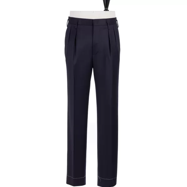 Rota Sartorial Exclusive For Michael Jondral: Dark Blue Trousers "Hollywood" With Two