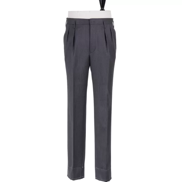 Rota Sartorial Exclusive For Michael Jondral: Grey Trousers "Hollywood" With Two Plea