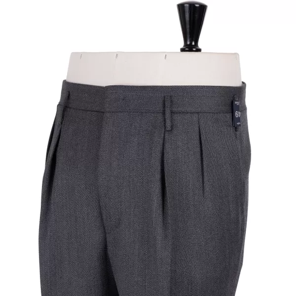 Rota Sartorial Exclusive For Michael Jondral: Grey Trousers "Hollywood" With Two Plea