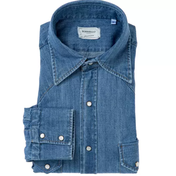 Borriello Exclusive For Michael Jondral: Japanese Cotton Denim Shirt "Italian We