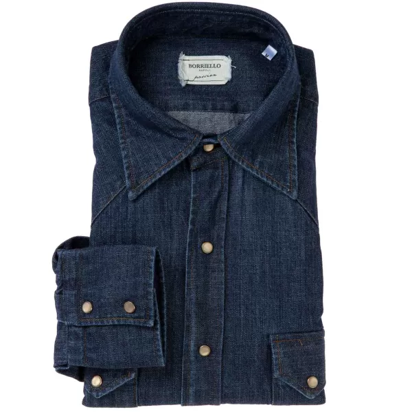 Borriello Exclusive For Michael Jondral: Japanese Cotton Denim Shirt "Italian We