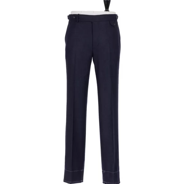 Rota Sartorial Exclusive To Michael Jondral: Blue Pure Wool Flannel Pants - Rota Sart