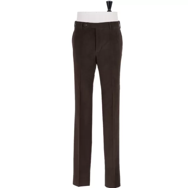 Rota Sartorial Exclusive To Michael Jondral: Dark Brown Trousers In English Cotton Mo