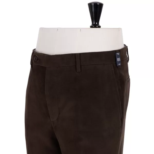 Rota Sartorial Exclusive To Michael Jondral: Dark Brown Trousers In English Cotton Mo