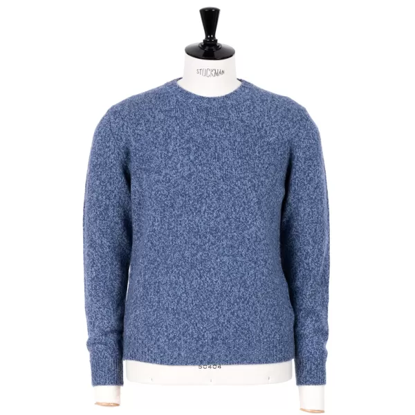 Fedeli Exclusive To Michael Jondral: Denim Blue Scottish 3-Ply Mouline Cashme