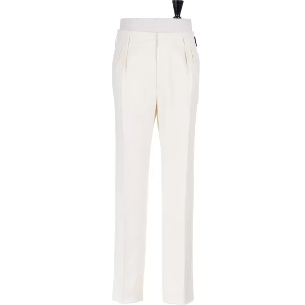 Rota Sartorial Exclusive To Michael Jondral: Ivory Trousers "Hollywood" With Two Plea
