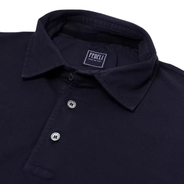 Fedeli Exclusive To Michael Jondral: "North" Long-Sleeve Polo In Pure Giza Co