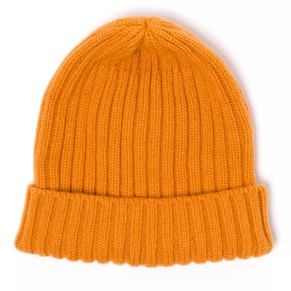 Fedeli Exclusive To Michael Jondral: Orange Knitted Hat In Pure Scottish Cash