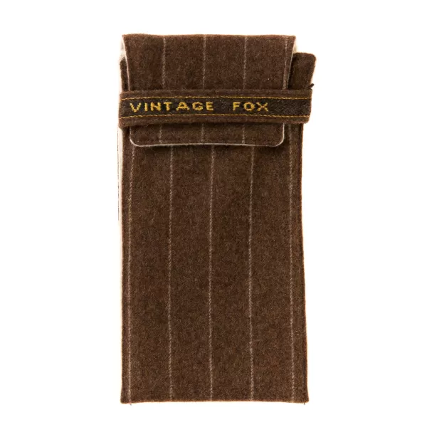Fox Brothers X Mj: Spectacle Case "Fox Soft Case" Made Of Pure Wool