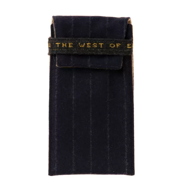 Fox Brothers X Mj: Spectacle Case "Fox Soft Case" Made Of Pure Wool