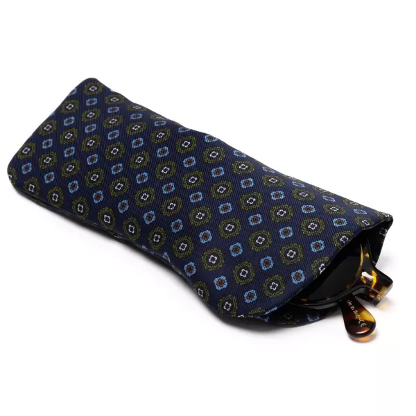 E. Marinella Glasses Case "Silk Case" Made Of Printed Silk - Purely Handcrafted