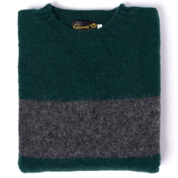 Glenugie Exclusive X Mj: Pure Wool Sweater "College Stripe Jumper" - C