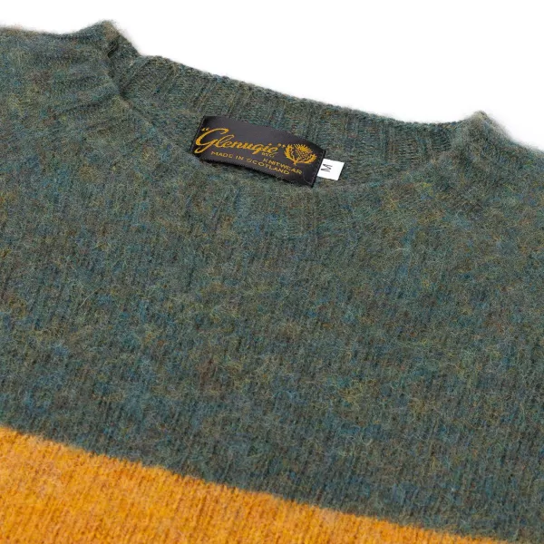 Glenugie Exclusive X Mj: Pure Wool Sweater "College Stripe Jumper" - C
