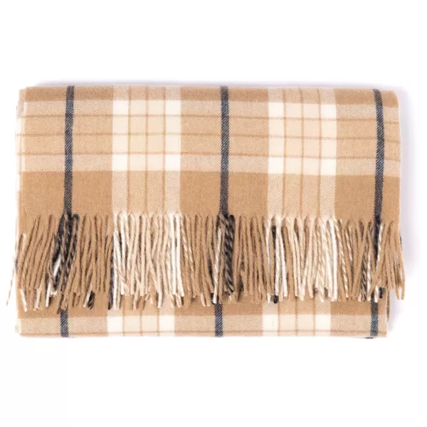 Joshua Ellis X Mj: Plaid Blanket "New Home Plaid" In Lambswool And Alp