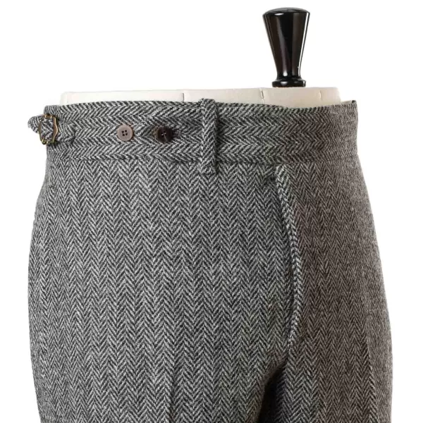 Orazio Luciano Pants "King Of Cool" From Original Harris Tweed - Pure Handwork