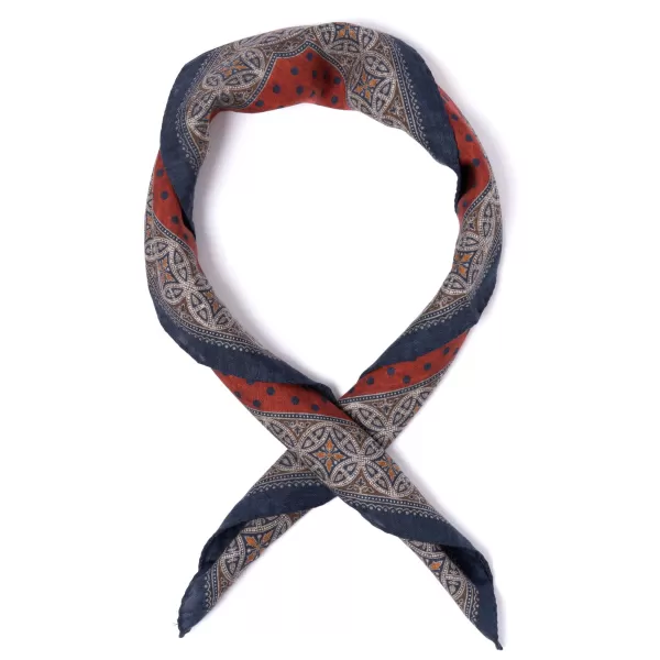 Manifatture Rosi Rosi Collection X Mj: Cotton And Silk "Polka Dot Neck-Square" Scarf