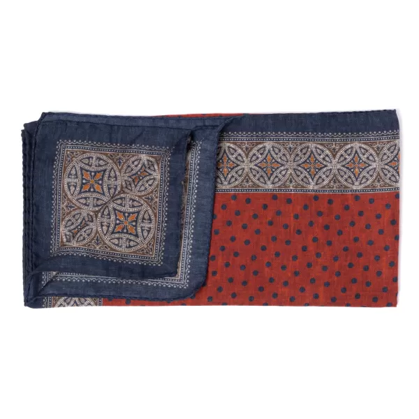 Manifatture Rosi Rosi Collection X Mj: Cotton And Silk "Polka Dot Neck-Square" Scarf