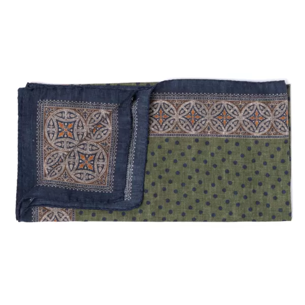Manifatture Rosi Rosi Collection X Mj: Cotton And Silk "Polka Dot Neck-Square" Scarf