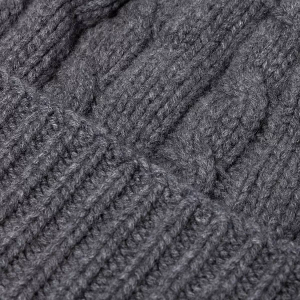 Manifatture Rosi Rosi Collection X Mj: Knitted Hat "Cable Beanie" In Pure Cashmere