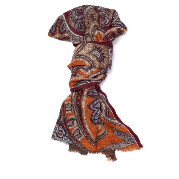 Manifatture Rosi Rosi Collection X Mj: Modal And Cashmere "Giant Paisley" Tube Scarf