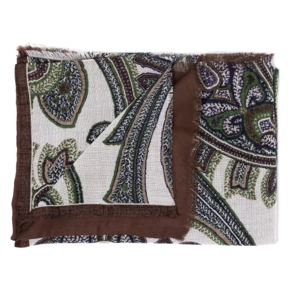 Manifatture Rosi Rosi Collection X Mj: Modal And Cashmere "Giant Paisley" Tube Scarf