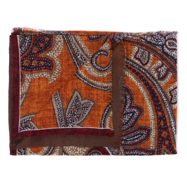 Manifatture Rosi Rosi Collection X Mj: Modal And Cashmere "Giant Paisley" Tube Scarf