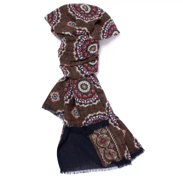 Manifatture Rosi Rosi Collection X Mj: Modal And Cashmere "Round Geometric" Tube Scarf