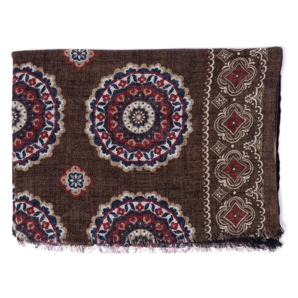 Manifatture Rosi Rosi Collection X Mj: Modal And Cashmere "Round Geometric" Tube Scarf